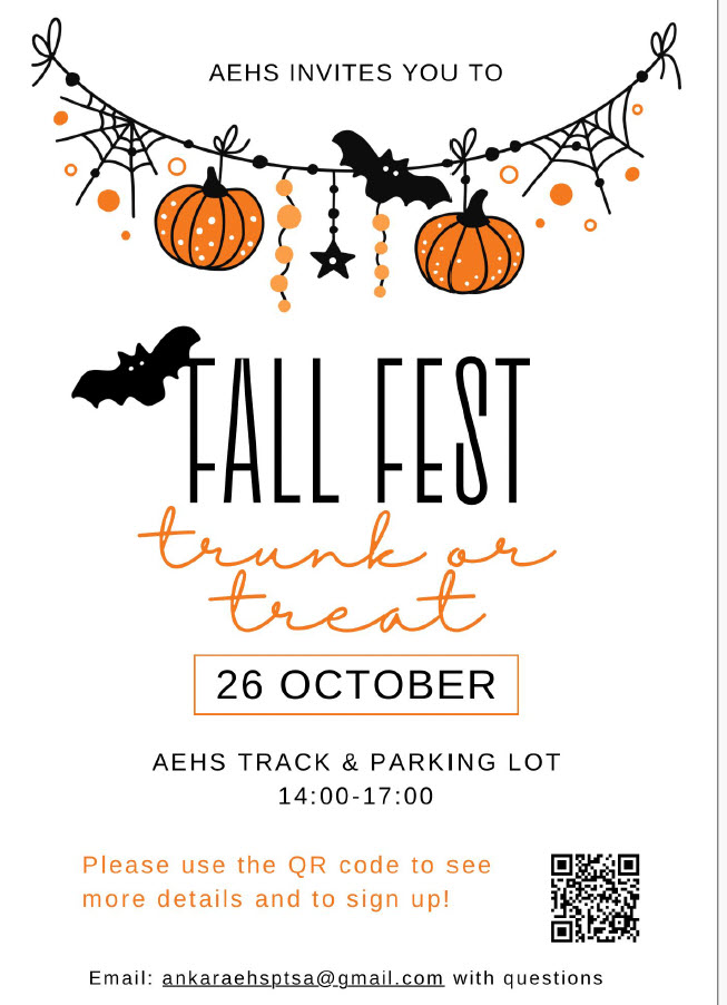 Fall Fest Flyer for October 26
