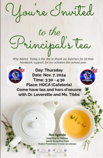 principal tea invitation for November image