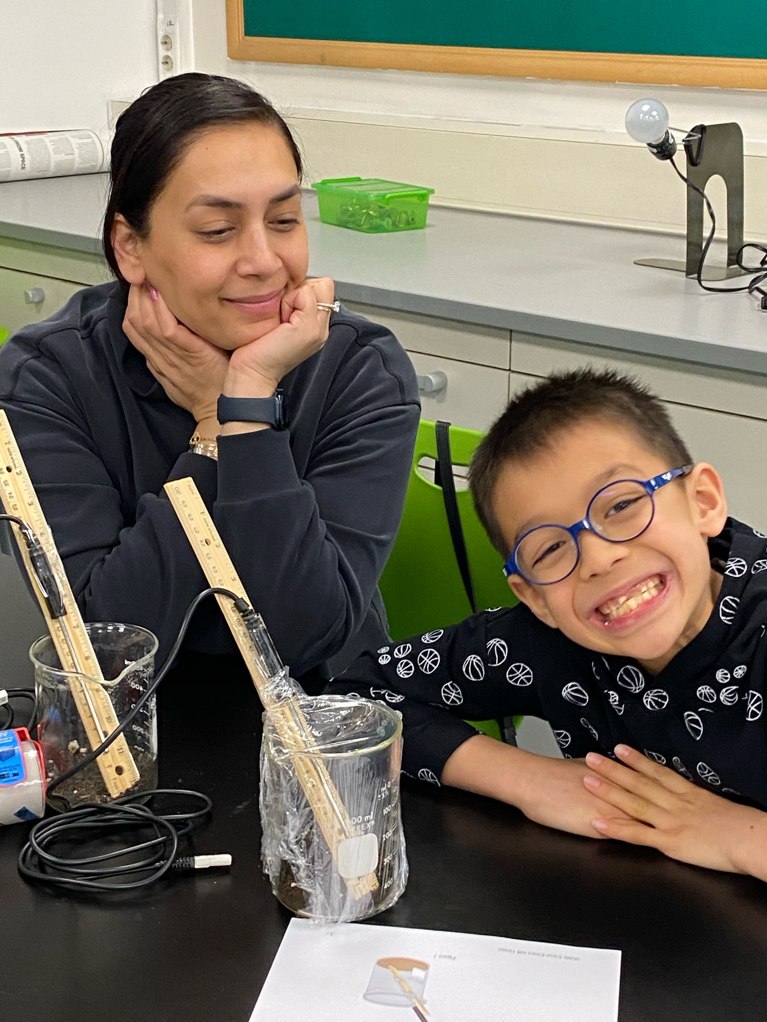 Parent and student at Science Day