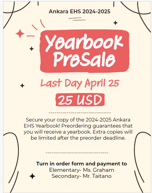 Yearbook Presale Flyer